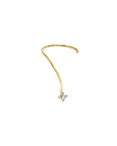 Charlotte Orbit Diamond de oro 18kt con diamante, oreja derecha