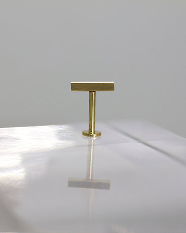 Piercing Labret con forma de barra, pendiente de oro